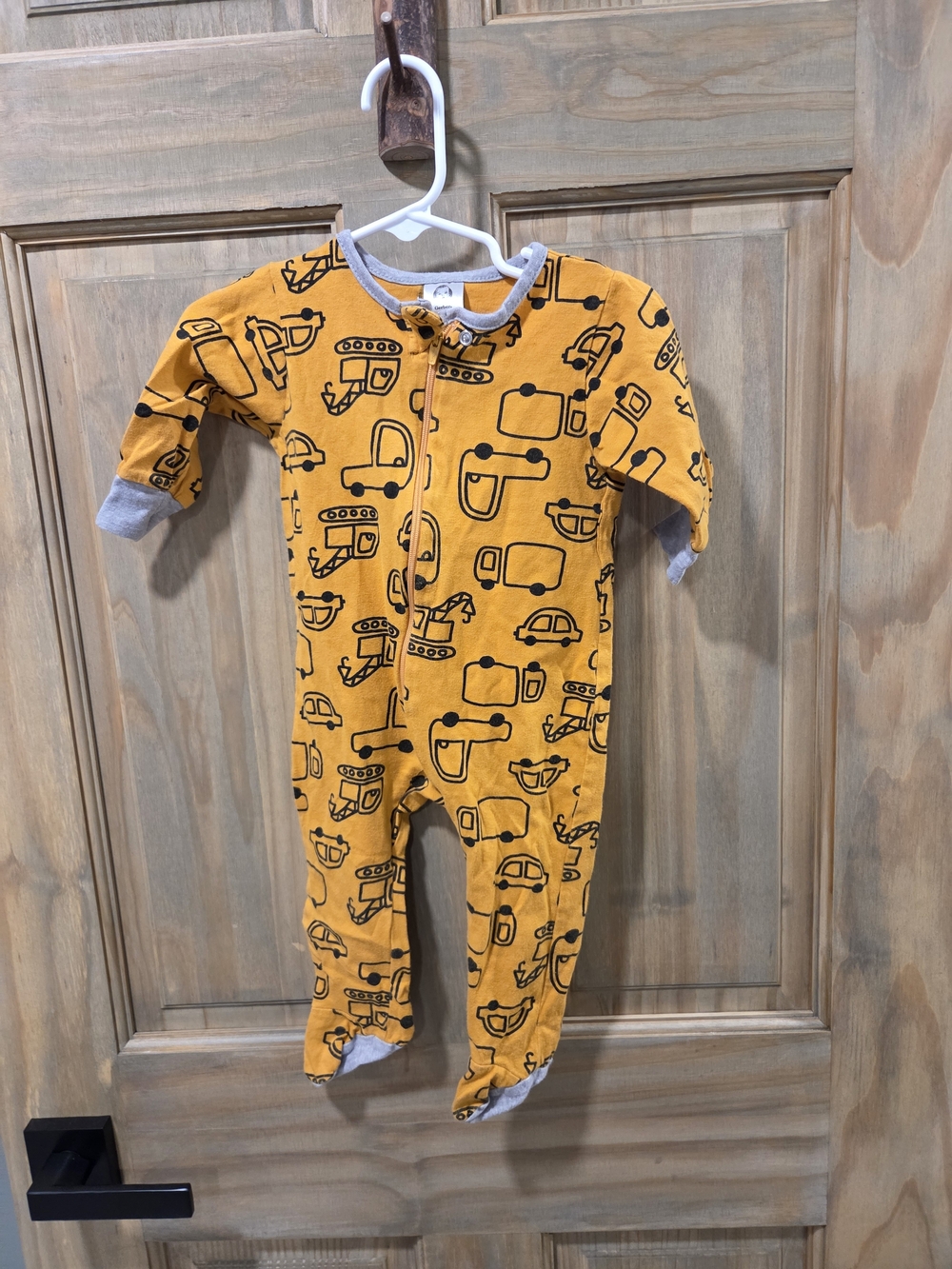 **BUNDLE & SAVE** Gerber Mustard Yellow One-Piece with Vehicle Print